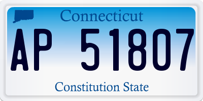 CT license plate AP51807
