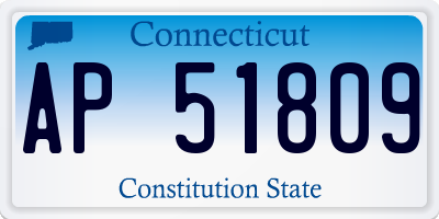 CT license plate AP51809