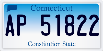 CT license plate AP51822