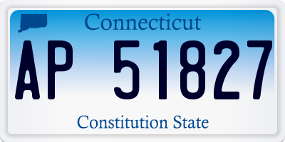 CT license plate AP51827