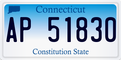 CT license plate AP51830