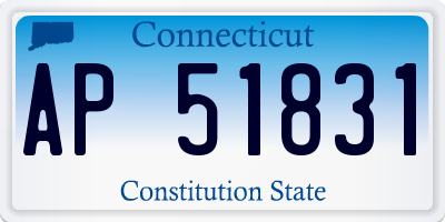 CT license plate AP51831
