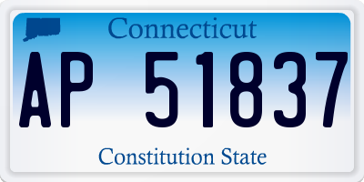 CT license plate AP51837