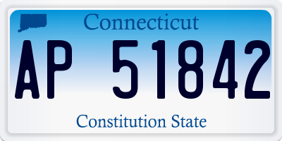 CT license plate AP51842