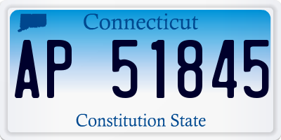 CT license plate AP51845