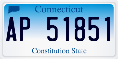 CT license plate AP51851