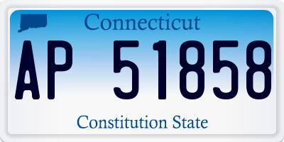 CT license plate AP51858