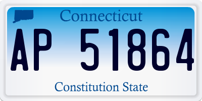 CT license plate AP51864