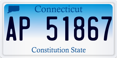 CT license plate AP51867