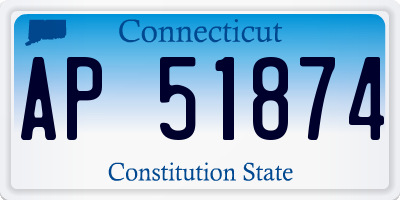 CT license plate AP51874