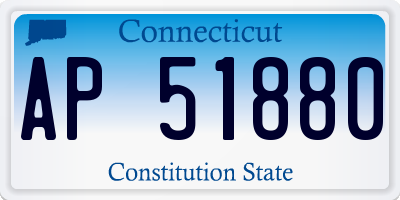 CT license plate AP51880