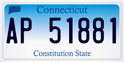 CT license plate AP51881