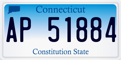 CT license plate AP51884