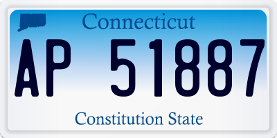 CT license plate AP51887