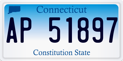 CT license plate AP51897
