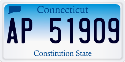 CT license plate AP51909