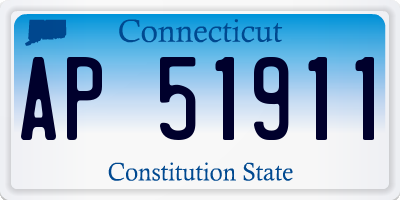 CT license plate AP51911