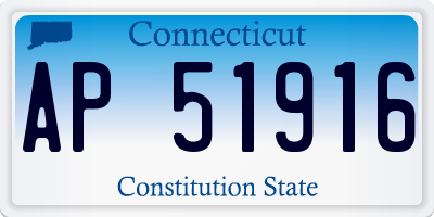 CT license plate AP51916