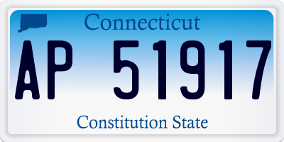 CT license plate AP51917