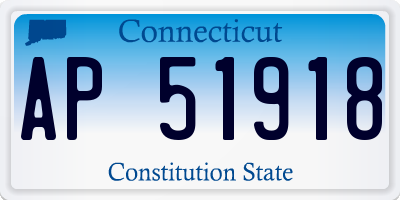 CT license plate AP51918