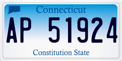 CT license plate AP51924