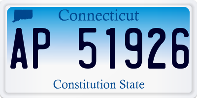 CT license plate AP51926