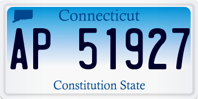 CT license plate AP51927