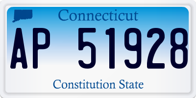 CT license plate AP51928