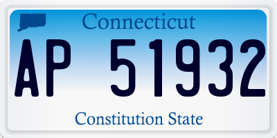 CT license plate AP51932