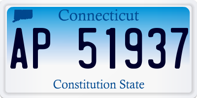 CT license plate AP51937