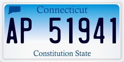 CT license plate AP51941