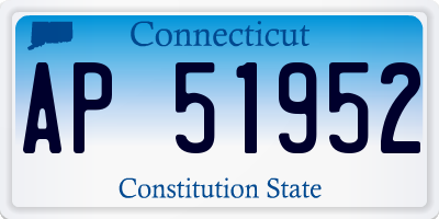 CT license plate AP51952
