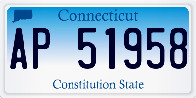 CT license plate AP51958