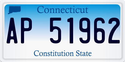 CT license plate AP51962