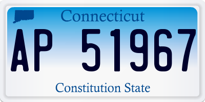 CT license plate AP51967