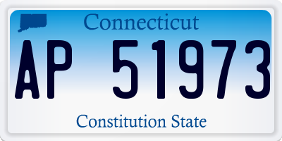 CT license plate AP51973