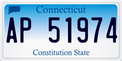 CT license plate AP51974