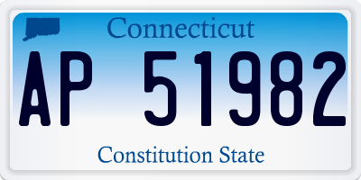 CT license plate AP51982