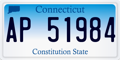 CT license plate AP51984