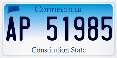 CT license plate AP51985