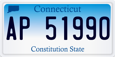 CT license plate AP51990
