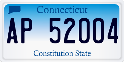 CT license plate AP52004
