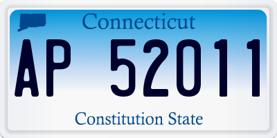 CT license plate AP52011