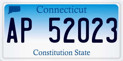 CT license plate AP52023