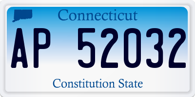 CT license plate AP52032
