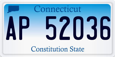 CT license plate AP52036