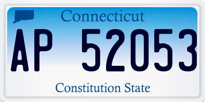 CT license plate AP52053