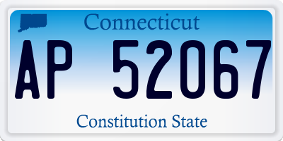 CT license plate AP52067