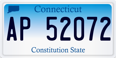 CT license plate AP52072