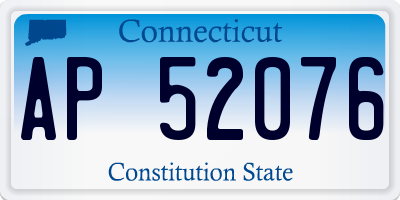 CT license plate AP52076